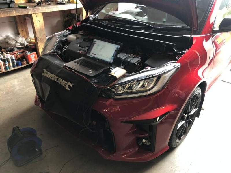Live tuning session on a GR Yaris