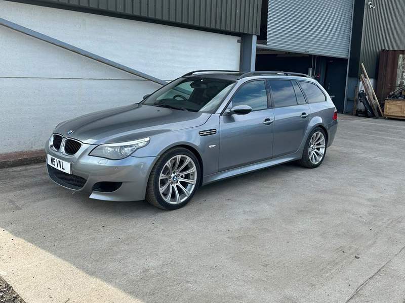 E61 M5 Touring outside the workshop