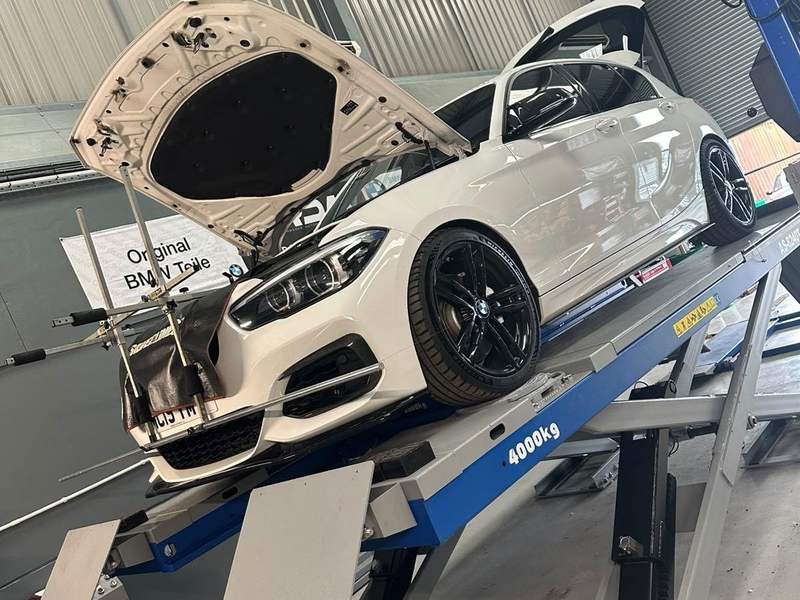 M135i on the alignment ramp